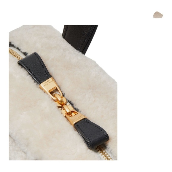 Kate Spade Apres Chic Faux Shearling Small Satchel Crossbody ~NWT~ Natural - Picture 6 of 8
